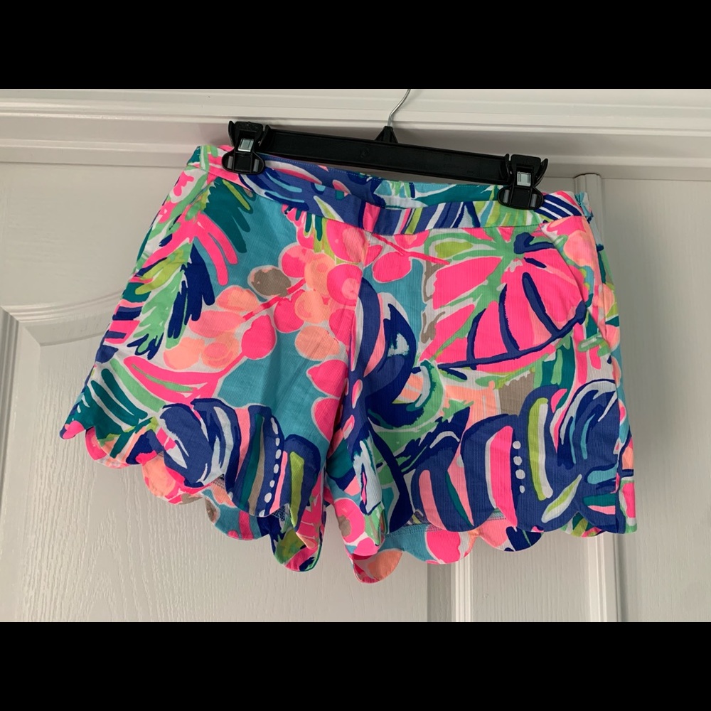 Bright and Vivid Lily Pulitzer Scalloped Shorts